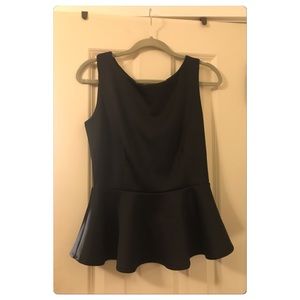 Black peplum top